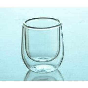 Wholesale Clear Double Wall Glass Coffee Cup, Cheap Double Wall Beer Drinking Glass Cup 70ml